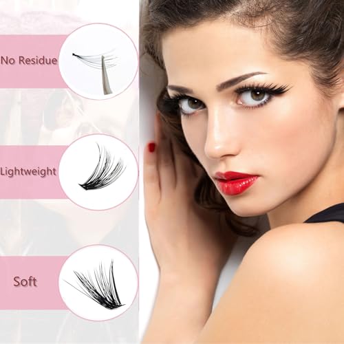 FOME 320pcs Natural Look Eyelash Clusters Wispy Lash Extension Kit 8-16mm - Image 2
