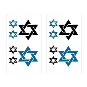 Star of David Temporary Tattoo Stickers - 2 PCS/SET - Bible Verse Gifts
