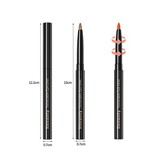 Gel Eye Liner Pencil Set 12 Colors Retractable Long-Lasting Smooth Waterline Eye Liner Lip Liner Eyeshadow - Image 4