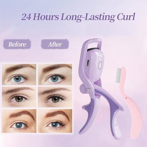 Denabuty Electric Eyelash Curler Rechargeable 3 Modes Silicone Pad - Image 6
