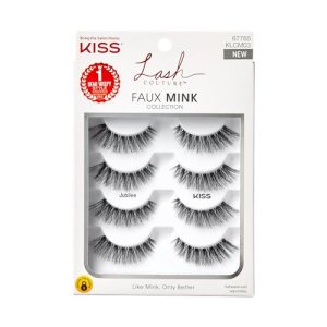 Kiss Lashes Faux Mink Multi 03 Black 4 Pair