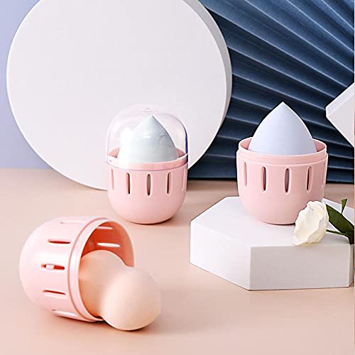 Hikinlichi Egg Sponge Organizer Case Pink Makeup Sponge Holder Dust free - Image 4