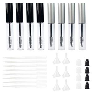Wobe 32pcs Empty Mascara Tube Set, 10ml, Eyelash Wand, Rubber Inserts, Funnels