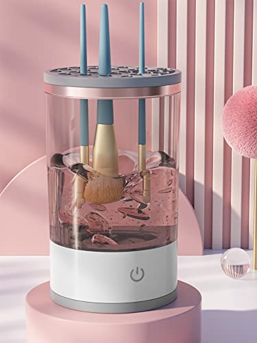 Electric Makeup Brush Cleaner, USB Powered, Sonic Vibration, Deep Cleaning, Portable, Multi-Functional
