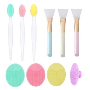Silicone Beauty Tool Set - Uramoto Lip Scrub Brush, Face Mask Brush, & Face Scrubbers