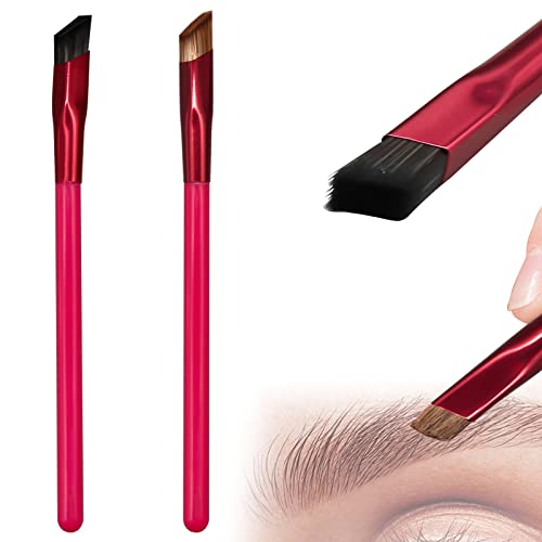 Eyebrow Brush Angled Eyebrow Brush, Multi Function, Ultra Thin Makeup Tool Brow Brushes for Eyebrows (Brown, Black) HINGTAI