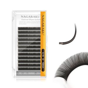 Premium Ellipse Eyelash Extensions | Flat Matte Black 0.15mm C Curl