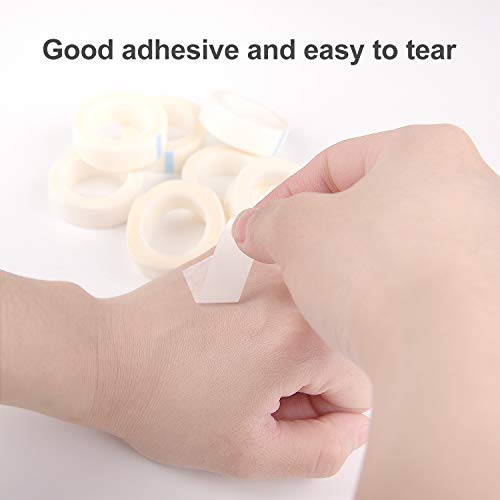 KUUQA 8 Rolls Eyelash Tape White Adhesive Fabric Lash Tape 9M Each roll - Image 10
