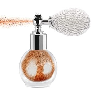 High Gloss Powder Glitter Highlighter Makeup Spray for Face Body Hair Cosmetic-04 Bronze 0.04 Ounce