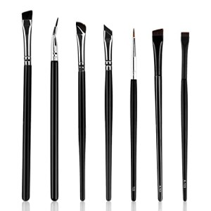 7PCS Eyeliner Makeup Brush Set, Fine Angled Thin Slanted Flat Eyeliner Brush