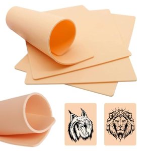 3MM Tattoo Skin Practice - YONGDA 5pcs Blank Tattoo Practice Skin 7.5 x 5.6 inches Double Sides