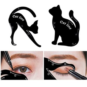 ZKTSRY Cat Eyeliner Stencils, Matte PVC Material Smoky Eyeshadow Applicators