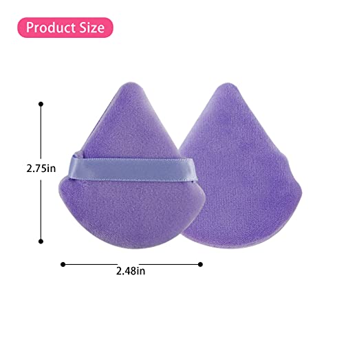 Triangle Powder Puff Makeup Setting Sponge for Face and Body, 14 Pcs, Washable - Image 3