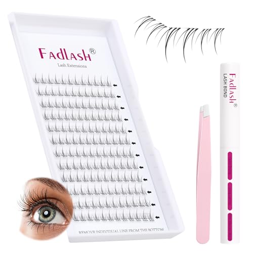 FADLASH D Curl 96pcs 12-18mm Lash Clusters Large Tray Wispy Mixed Length DIY Lash Extension Kit - Image 26
