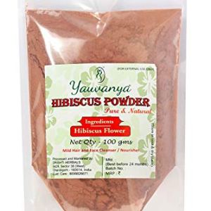 Yauvanya Pure Hibiscus Powder for Hair - 100 Gms | Vegan | Hair Cleanser | Conditioner