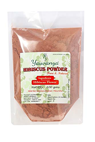 Yauvanya Pure Hibiscus Powder for Hair - 100 Gms | Vegan | Hair Cleanser | Conditioner