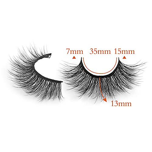 JIMIRE Mink Fluffy Volume 3D Wispy Long Fake Eyelashes 14 Pairs Pack - Image 7
