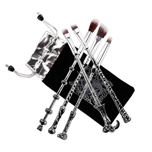 Potter Magic Wand Brush Set 5 Pieces Silver Black Ithyes