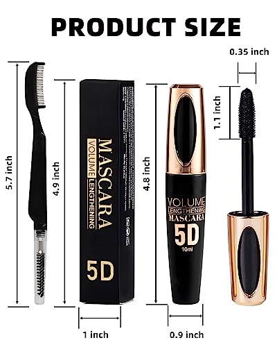 Long Lasting Waterproof 5D Silk Fiber Mascara, 6 Color Options - Image 7