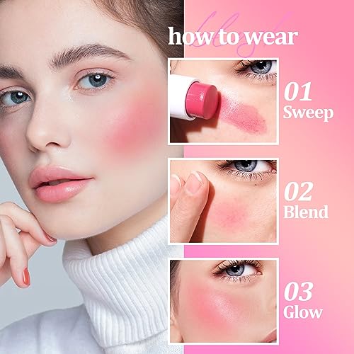 Bayfree Cream Blush Stick Trio, Creamy & Blendable, Lightweight 7.20g - Image 3