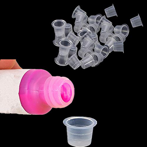 Tattoo Ink Caps Cups - Yuelong 300pcs Tattoo Ink Caps Cups Mixed Sizes #9 Small #13 Medium #16 Large - Image 3