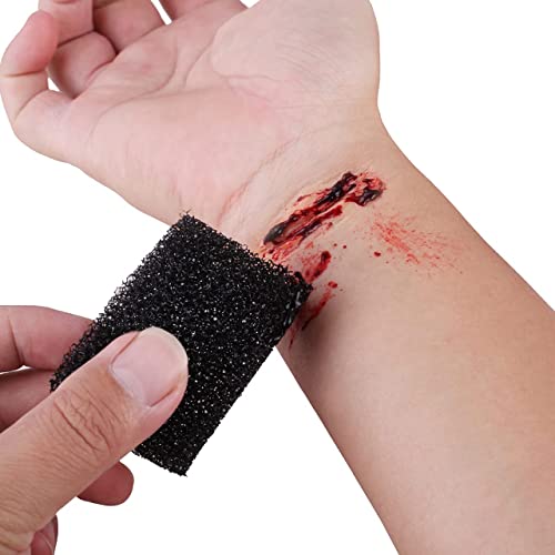 Mysense Halloween Coagulated Fake Blood Gel with Stipple Sponge, SFX Special Effects, 1.1Oz(30g) - Image 2