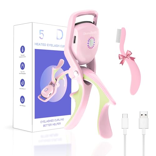 Denabuty Electric Eyelash Curler Rechargeable 3 Modes Silicone Pad