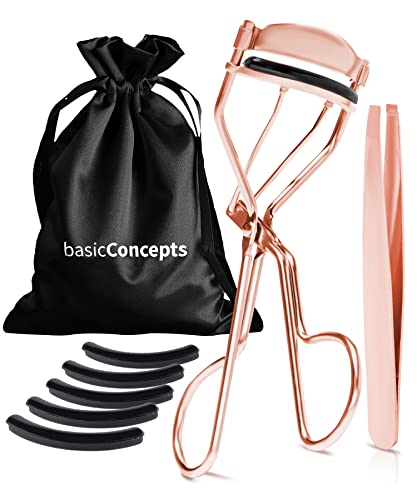 Rose Gold Eyelash Curler Kit, Universal Fit, 5 Replacement Pads - Image 9