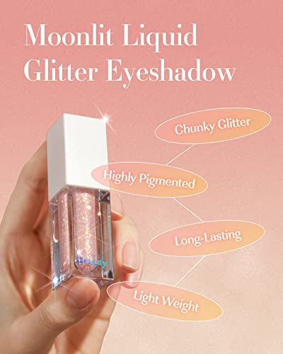 "AMTS Webtoon True Beauty - 01 Some Love | Liquid Pink Chunky Glitter Eyeshadow | Highlighter Makeup" - Image 5