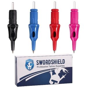 Ballpoint Pen Tattoo Cartridges - 20pcs, 4 Colors, PVC Material
