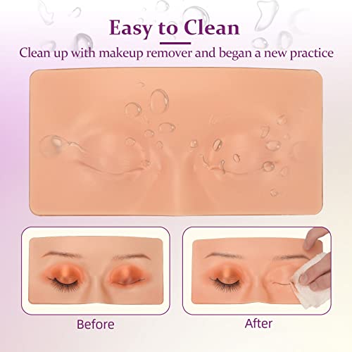 ATOMUS 3D Silicone Eye Face Makeup Practice Board with Brush Reusable - Image 6