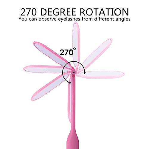 Eyelash Extensions Mirror Large Lash Mirror Adjustable Folding Inspection Mirror (Pink) - Image 2