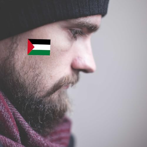 Palestine Flag Tattoo, 20 PCS Waterproof Sticker Set for Party Parade - Image 2