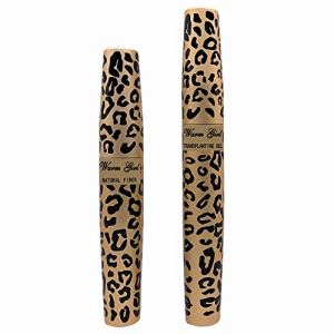 Gel & Fiber Mascara Set, Brush on False Eyelashes, 2 Sets (4 Tubes), 100-300% Increase in Thickness and Volume