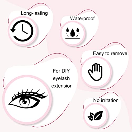 PRO Upgraded Lash Bond Cluster Lash Bond 2 in 1 for Lash Clusters DIY Eyelash Extension Glue Long Lasting (10ml, Black & Clear) - Image 2