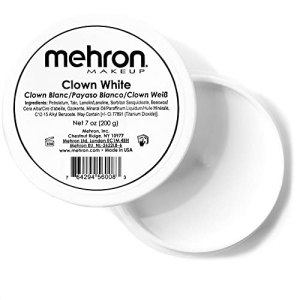 Mehron Clown White Professional Makeup (2.25 oz) for Clowns and Mimes