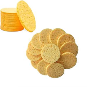 Facial Sponges Cleansing, Reusable, Exfoliating, Makeup Removal, Yellow One Size