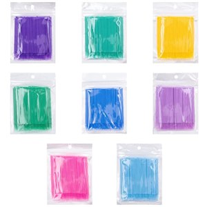Disposable Micro Brushes Applicator Eyelash Extensions 800 PCS 8 Color