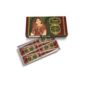 Neeta Indian Henna Cones Mehendi Chemical Free Tattoo Design (4 Cones)
