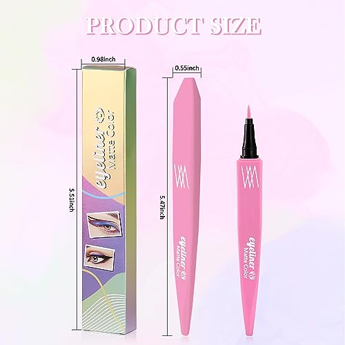 Purple Liquid Eyeliner Pen, Waterproof Long-lasting, Smudge-proof Ultra Fine, 8 Colors Available - Image 4