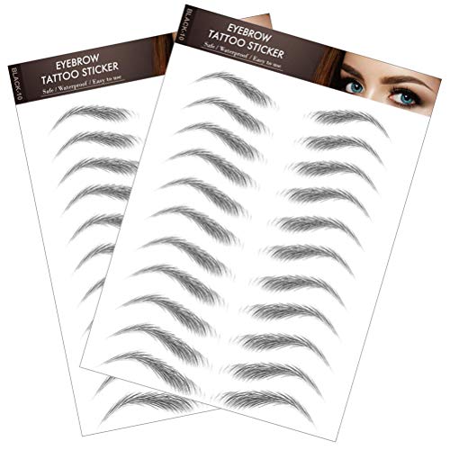 22 Pairs 4D Hair-Like Waterproof Eyebrow Tattoos Stickers for Makeup Supplies