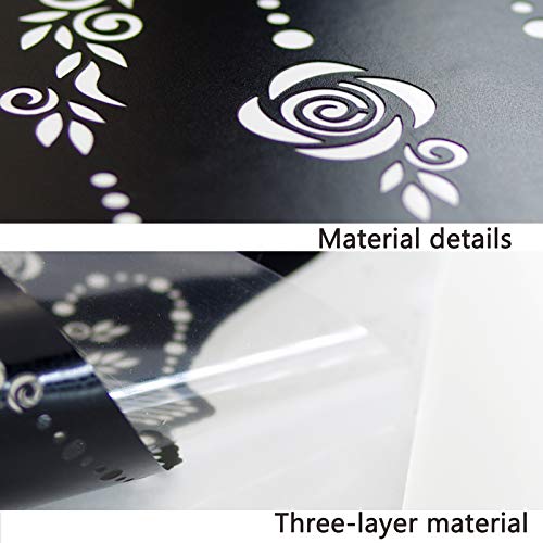 Xmasir 12 Sheets Large Henna Tattoo Stencil Templates, Indian Arabian Self Adhesive Tattoo Sticker for Hand Body Paint (S8) - Image 2