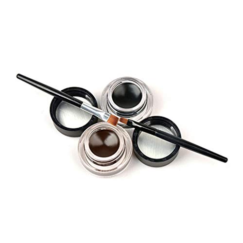 Music Flower Gel Eyeliner Black Brown Waterproof Smudge Proof Gel Liner 3g Pack of 2 - Image 3