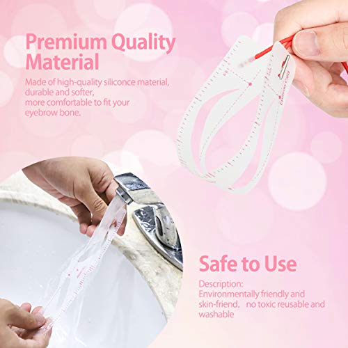 Eyebrow Stencils Kit + Razor, Reusable, Elaborate, 3 Minutes Makeup Tools - Image 2