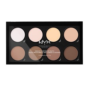 NYX Professional Makeup Highlight & Contour Pro Palette, 8 Powder Shades, Vegan & Cruelty-Free
