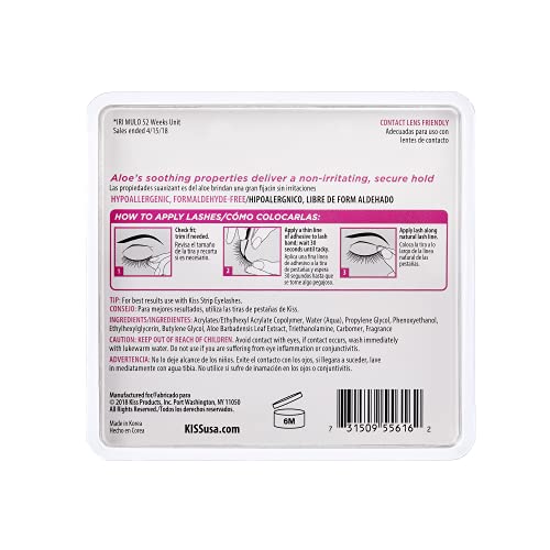 Kiss Strip Lash Adhesive, Super Strong Hold, Waterproof, Clear, 5g - Image 2