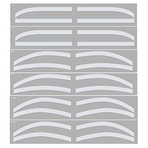 Eyebrow Stencil, Silicone Disposable Skin-Friendly Eyebrow Tattoo Stencil Kit Safe Hygienic Convenient, 3 Arc Styles
