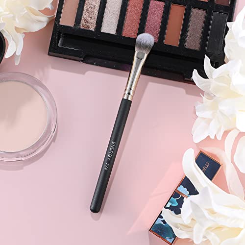 ENERGY Angled Flat Concealer Brush for Under Eye, Nose Contour, Liquid Foundation, Press Powder Palette - Image 4