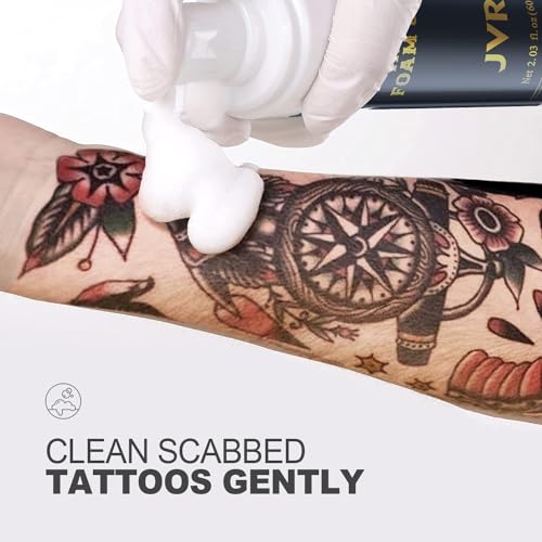 Tattoo Aftercare Kit, JVR Tattoo Soap & Balm, Moisturize, Color Enhancement, Gentle Ingredients - Image 2