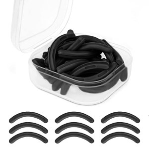 Eyelash Curler Replacement Pads, 30 Pieces, Black, Portable, Easy to Assemble, Flexible and Durable, Universal Fit